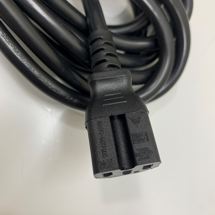 Dây Nguồn Cisco CAB-C15-CBN Cabinet Jumper Power Cord 10A 250VAC IEC 60320 C14 to C15 Dài 5M 17ft  H05VV-F 18AWG 3x1.5mm² Cable OD 8.5mm AC Power Cable E-JUN in China