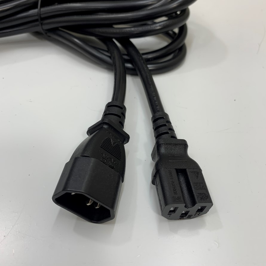 Dây Nguồn HPE Aruba J9944A IEC 60320 C15 to IEC 60320 C14 Dài 5M 17ft 10A 250V H05VV-F 18AWG 3x1.5mm² Cable OD 8.5mm AC Power Cable E-JUN in China