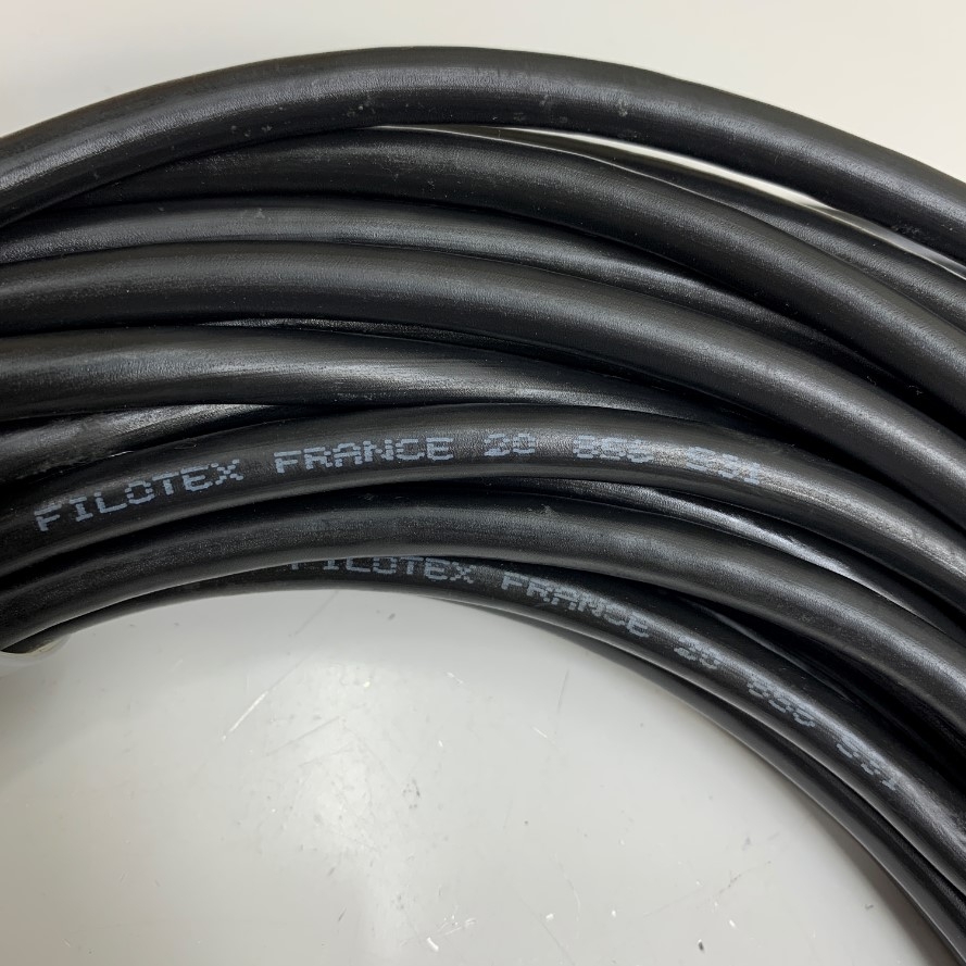 Cáp Điều Khiển 22M Multicore Nexans Filotex France 20 856 531 Shielded Cable 8 Core x 0.3mm² 22AWG 105°C 300V OD 7.6mm For Industrial Power and Data Cable