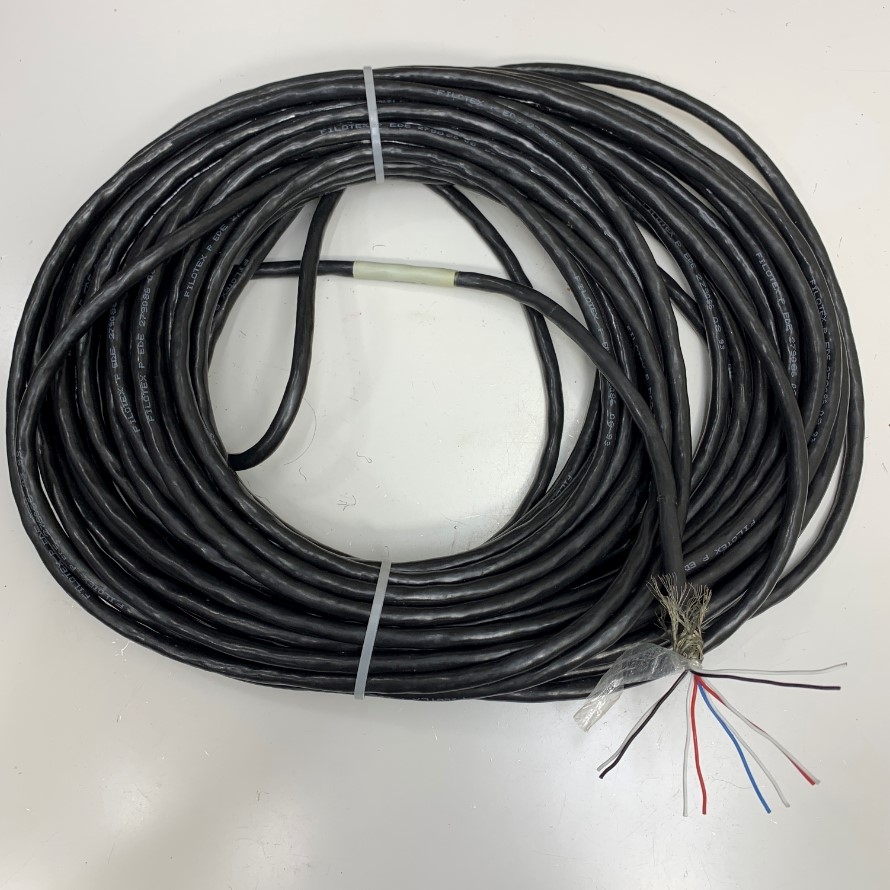 Cáp Điều Khiển 22M Multicore Nexans Filotex P EDE 279086 08 93 Shielded Cable 10 Core x 0.4mm² 20AWG 105°C 300V OD 7.7mm For Industrial Power and Data Cable