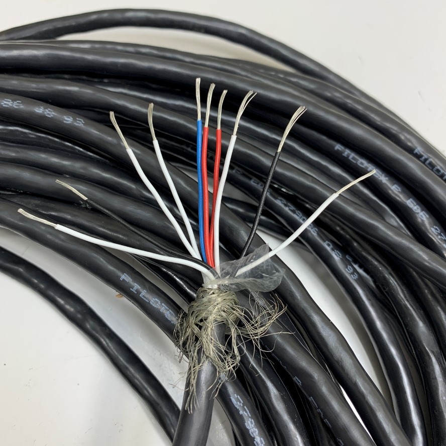 Cáp Điều Khiển 22M Multicore Nexans Filotex P EDE 279086 08 93 Shielded Cable 10 Core x 0.4mm² 20AWG 105°C 300V OD 7.7mm For Industrial Power and Data Cable