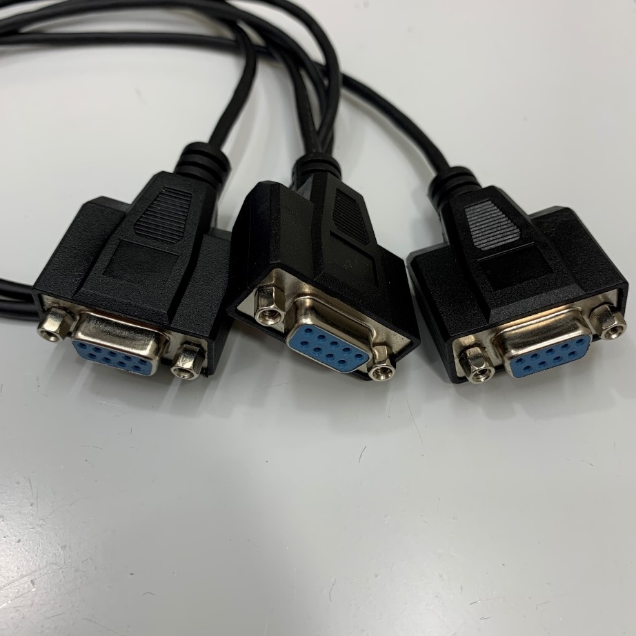 Cáp D-Sub DB25 Pin Male to 3 Port RS232 Serial DB9 Female Y Splitter Cable 0.4M + 0.8M For Máy Đo Công Nghiệp Hiệu Chuẩn Machine vision systems 1D, 2D