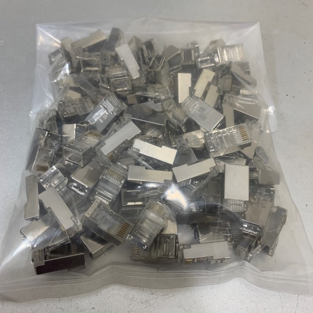 Đầu Bấm Mạng Bọc Nickel Plated Shielded RJ45 CAT5E 8P8C Modular Plug Network Connector 100pc