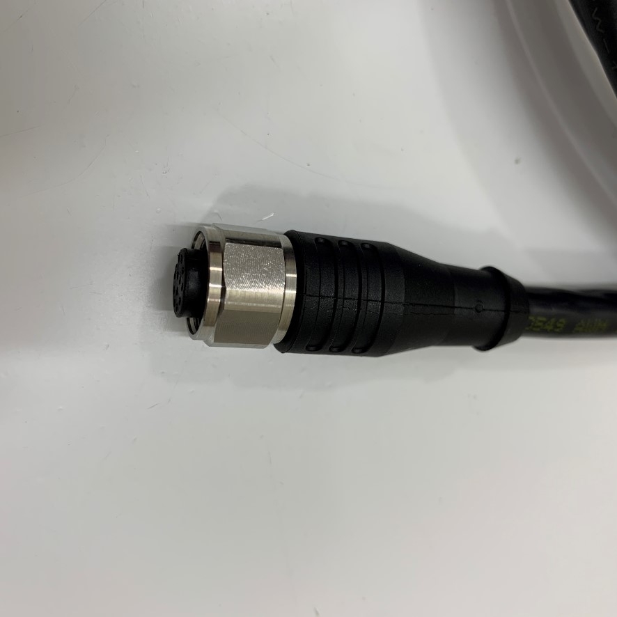 Đầu Jack Escha M12 12 Pin A-Code Female Connector For I/O Power Cable with Locking