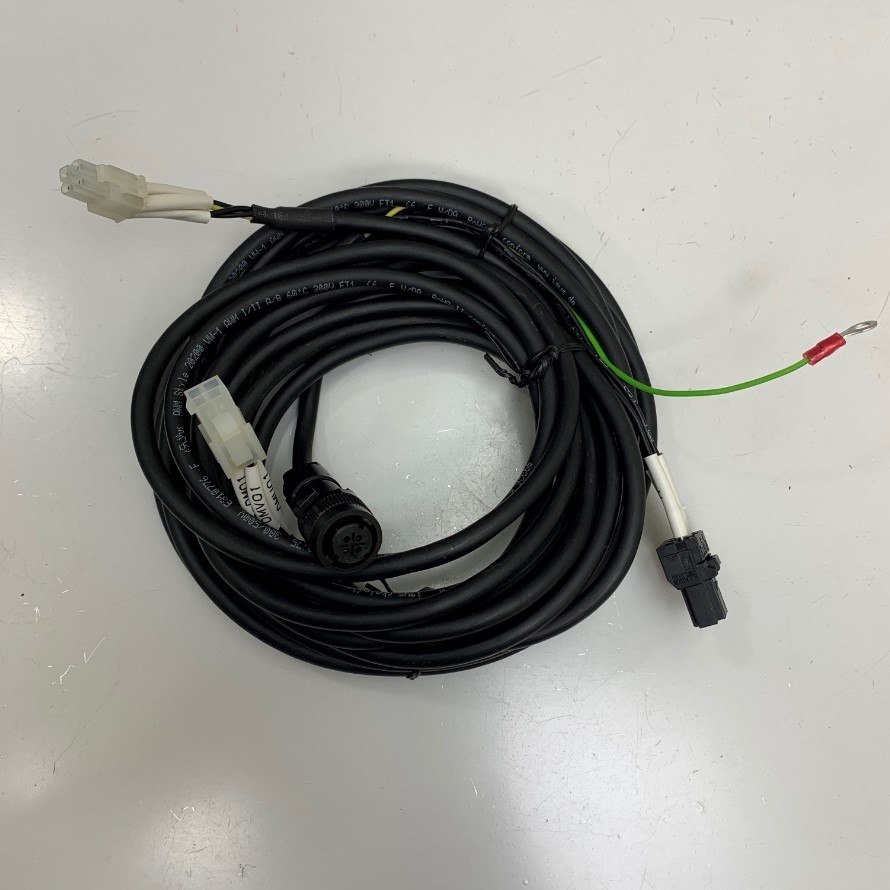 Cáp 5.5M 18ft Yaskawa JZSP-CMM60-05-E Power Servo Cable Connector JAE JN1DS04FK1 4 Pin to Molex 4 Pin For Yaskawa Servo Motor SGMCS