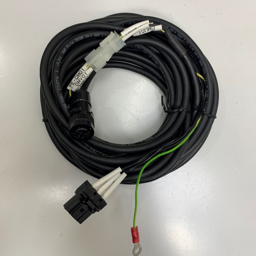 Cáp 5.5M 18ft Yaskawa JZSP-CMM60-05-E Power Servo Cable Connector JAE JN1DS04FK1 4 Pin to Molex 4 Pin For Yaskawa Servo Motor SGMCS