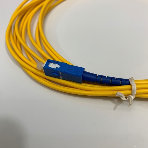 Dây Nhẩy Quang 5M LC to SC UPC Single Mode Fiber Optic OS3 9/125µm Fiber Patch Cable Yellow Cable 3.0mm PVC