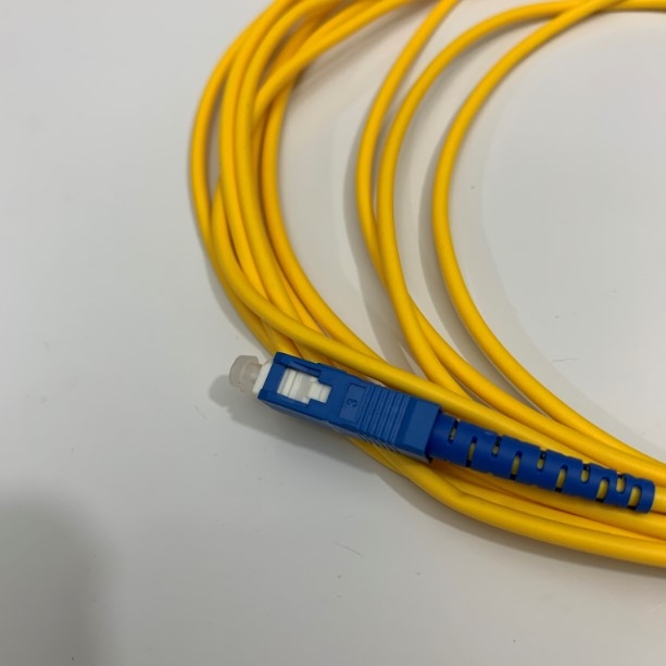 Dây Nhẩy Quang 5M FC to SC UPC Single Mode Fiber Optic OS2 9/125µm Fiber Patch Cable Yellow Cable 3.0mm PVC