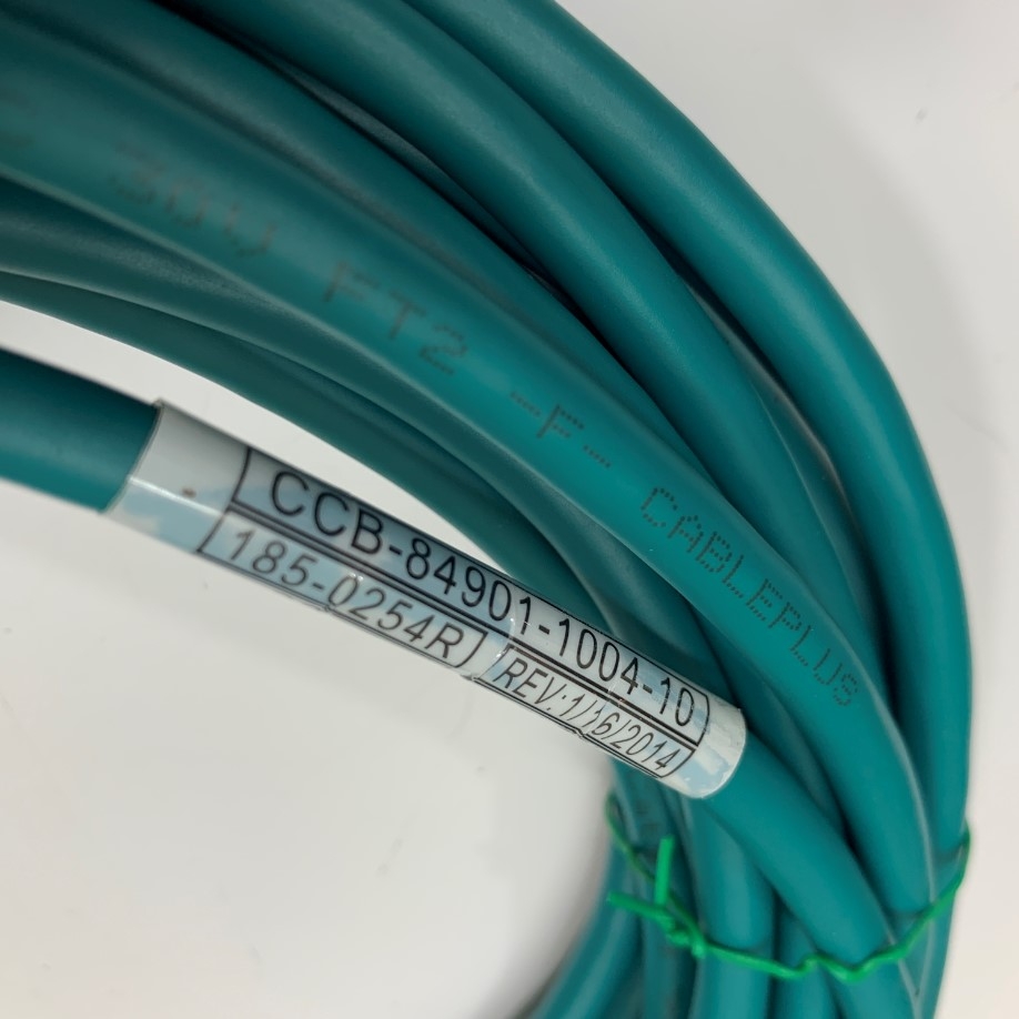 Cáp CCB-84901-1004-10 185-0254R 33Ft Dài 10M Cable Ethernet COGNEX M12 A-Code 8 Pin Male to RJ45 Green Color PVC