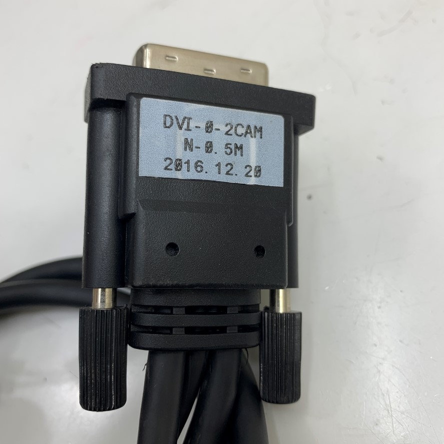 Cáp Chuyển Đổi 0.5M DVI-0-2CAM-N-0.5M Connector DVI-I 24+5 Male to 2 Port Hirose 12 Pin Female HR10A-10P-12S(73) and Power Y Splitter Cable For Industrial Camera Power Supply Sony CCD CCTV