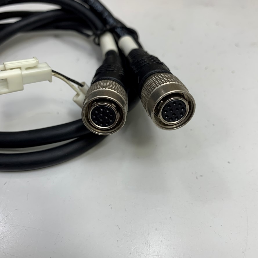 Cáp Chuyển Đổi 0.5M DVI-0-2CAM-N-0.5M Connector DVI-I 24+5 Male to 2 Port Hirose 12 Pin Female HR10A-10P-12S(73) and Power Y Splitter Cable For Industrial Camera Power Supply Sony CCD CCTV