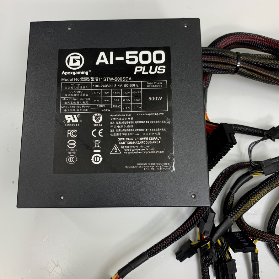 Nguồn Máy Tính Apexgaming AI-500 500 Watt 80 Plus Power Supply For RACK-360GBATX-R22 Industrial Computer and Components from ICP IEI