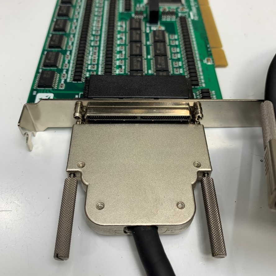 Combo Advantech PCI-1758 Card + Cáp Contec HDRA 100 Pin Male to HDRA 100 Pin Male Connector Pitch 0.8mm with Screws Servo I/O Cable Dài 1.5M