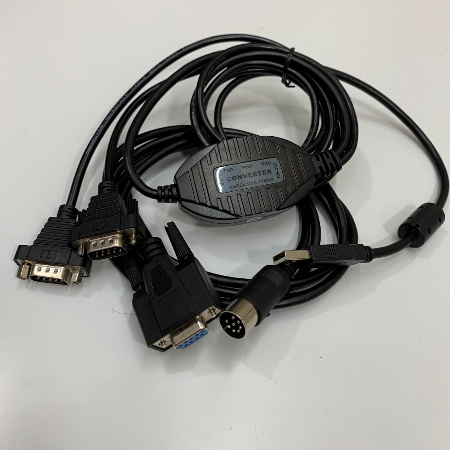 Cáp USB to 2 Port RS232 Converter Cable AX-KO1786-200 RS232 10Ft Dài 3M For Balances A&D Weighing HC-i Series and Personal Computer