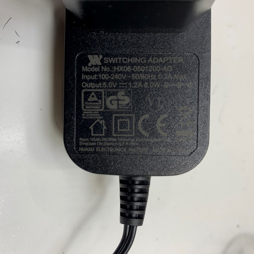 Adapter 5V 1.2A 6W HUAXU HX06-0501200-AG Connector Tip Size 5.5mm x 2.1mm For Điện thoại IP Phone Yealink, IP Phones Grandstream