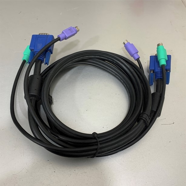Cáp Điều Khiển SPACE SHUTTLE-C KVM Switch Cable 3 in 1 PS2 Male to Male Keyboar Mouse and VGA Male to Male Length 1.8M