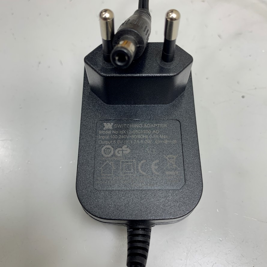 Adapter 5V 1.2A 6W HUAXU HX12-0501200-AG Connector Tip Size 5.5mm x 2.5mm For Ethernet Media Converter Network, Điện thoại IP Phone Yealink, IP Phones Grandstream