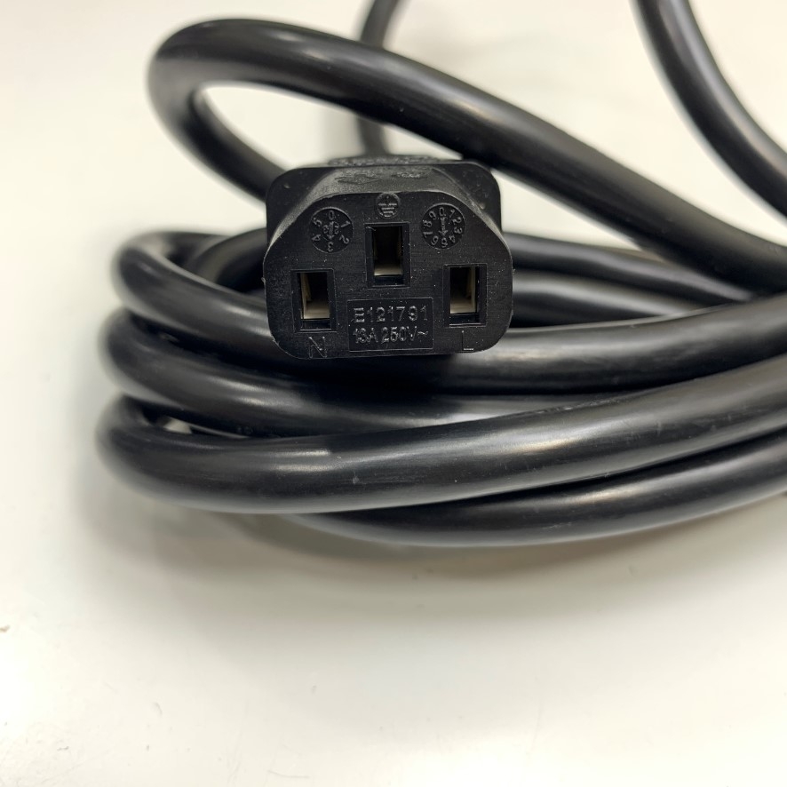 Dây Nguồn 3.7M 12.3ft Lian Dung Cable 038-003-993 Jumper Cord IEC C13 to C14 13A 250V 16AWG 3x1.31mm² 105°C UL CSA OD 8.0mm For Cisco Network Devices Switches, Routers, Firewalls
