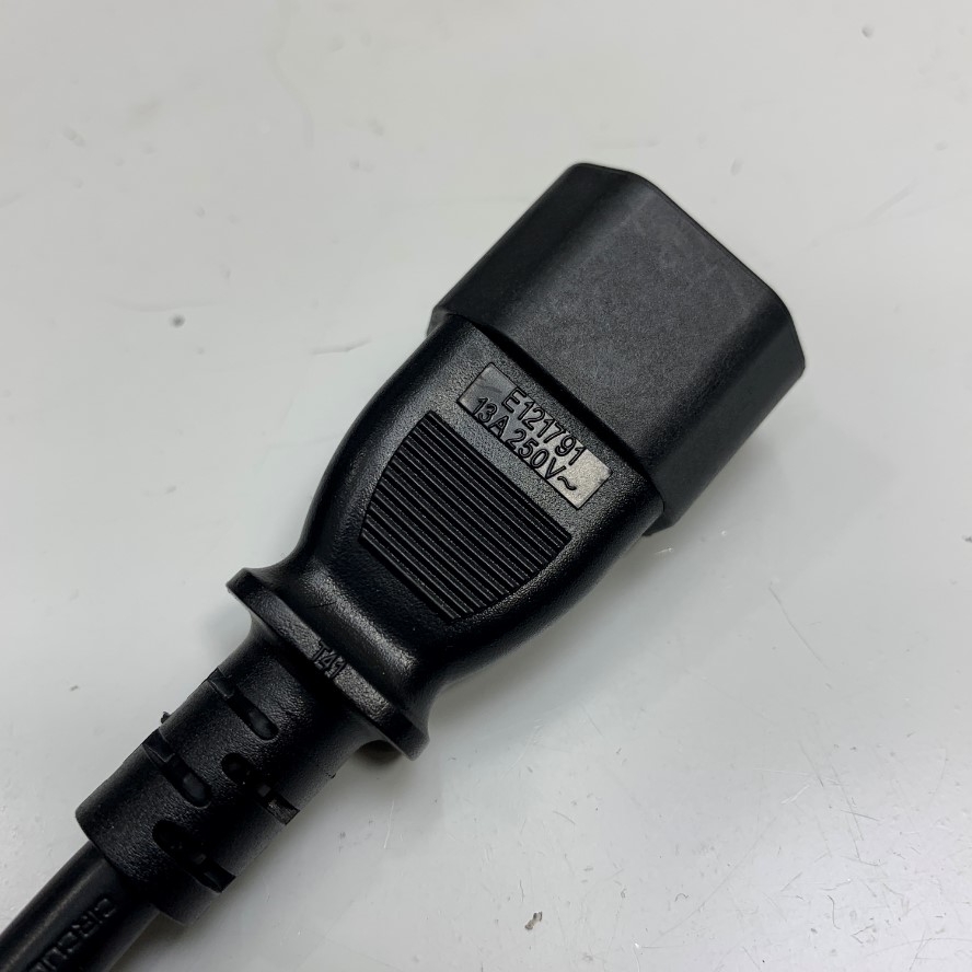 Dây Nguồn 3.7M 12.3ft Lian Dung Cable 038-003-993 Jumper Cord IEC C13 to C14 13A 250V 16AWG 3x1.31mm² 105°C UL CSA OD 8.0mm For Cisco Network Devices Switches, Routers, Firewalls