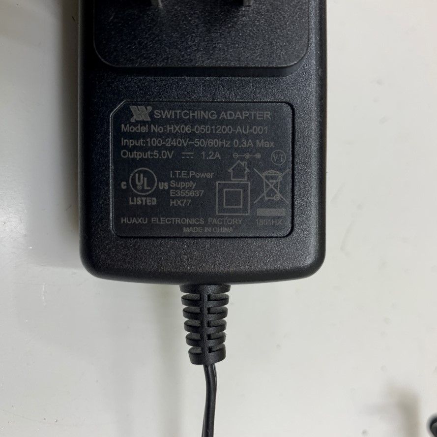 Adapter 5V 1.2A 6W HUAXU Connector Tip Size 5.5mm x 2.5mm For Yealink IP Phone, Bộ Chuyển Đổi Quang Điện Fiber Optical Media Converter Power Supply