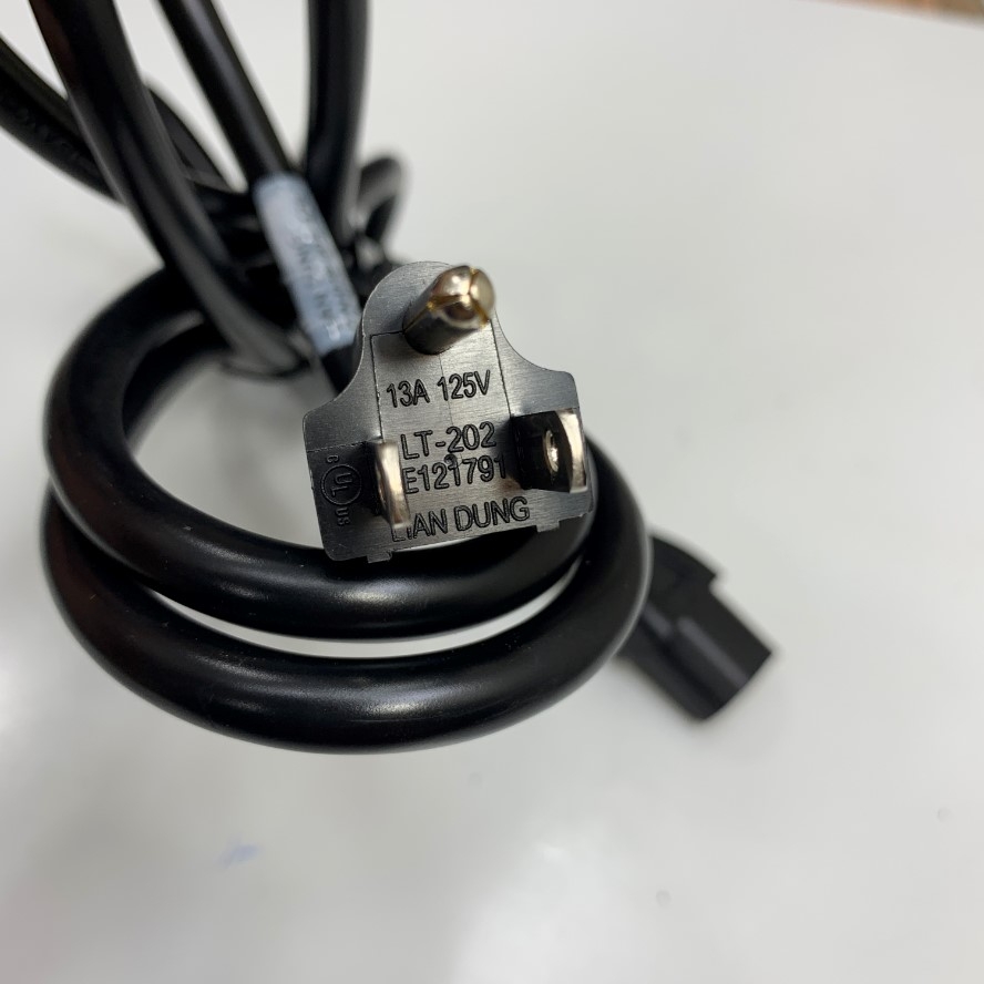 Dây Nguồn Dài 2M 6.5ft Server Dell EMC Lian Dung AC Power Cord Cable 038-003-426 NEMA 5-15P to C13 13A 125V 16AWG 3x1.31mm² 105°C UL CSA E12179 Cable OD 8.5mm For Rack PDU UPS APC
