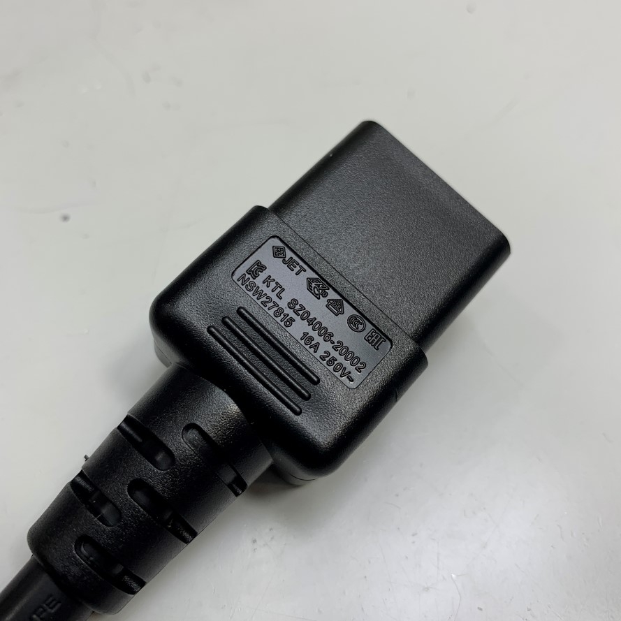 Dây Nguồn Máy Chủ Dài 1M 3.3ft Server Dell EMC Lian Dung AC Power Cord Cable 038-004-004 Jumper Cord IEC C19 to C20 16A 250V 14AWG 3x2.08mm² 105°C UL CSA OD 9.5mm For Rack PDU UPS APC