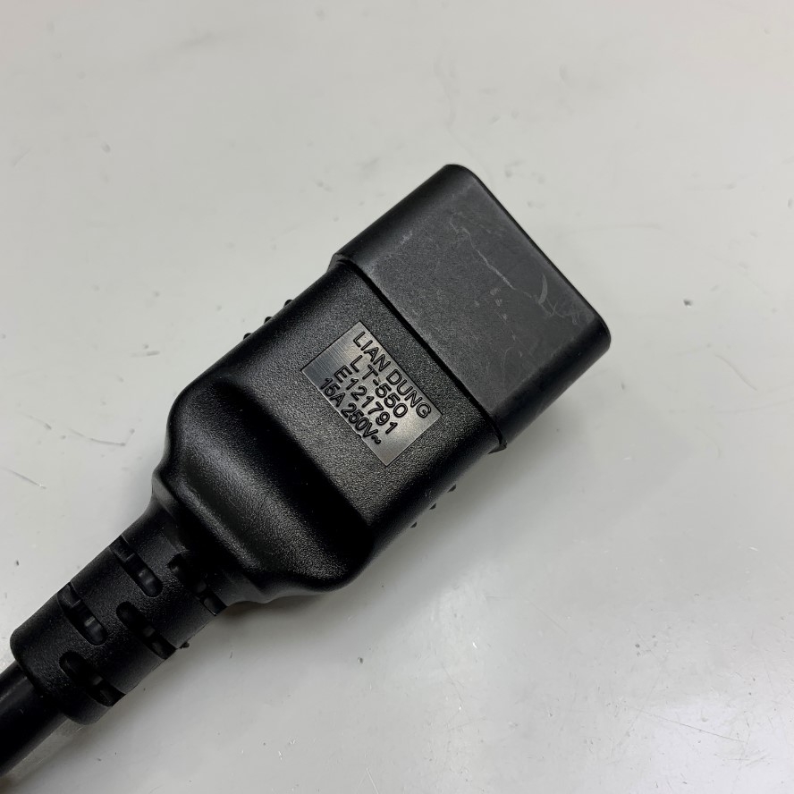 Dây Nguồn Máy Chủ Dài 1M 3.3ft Server Dell EMC Lian Dung AC Power Cord Cable 038-004-004 Jumper Cord IEC C19 to C20 16A 250V 14AWG 3x2.08mm² 105°C UL CSA OD 9.5mm For Rack PDU UPS APC