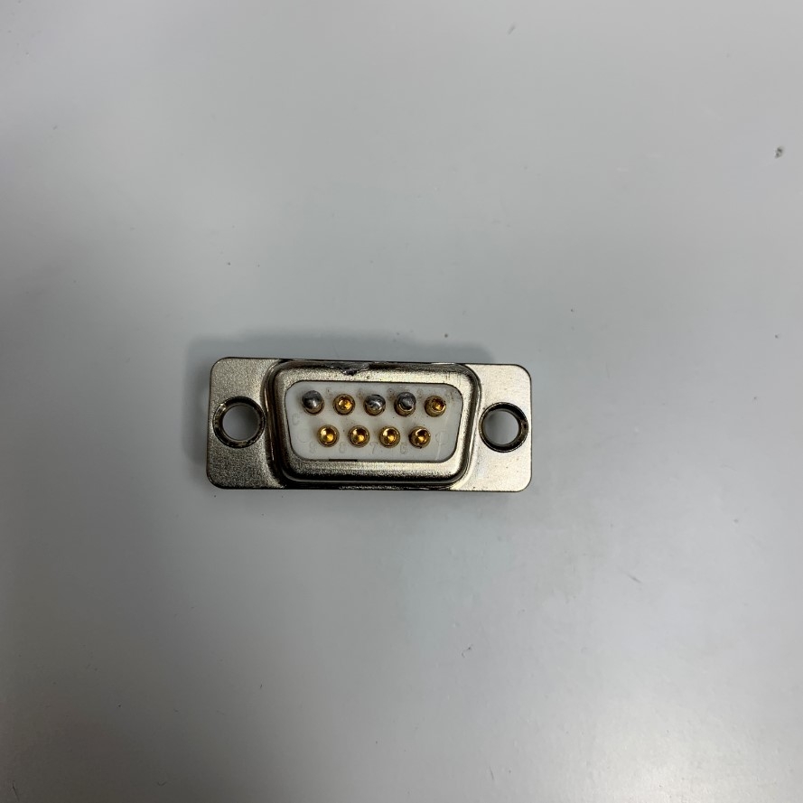 Đầu Jack Hàn Hàn Chống Oxy Hóa DDK 17JE-23090-02(D1) D-Sub DB9 Pin Male Connector Solder Gold Pin 9 Way Panel Mount For PLC/HMI/ Servo Driver Encoder Communication Cable in Japan