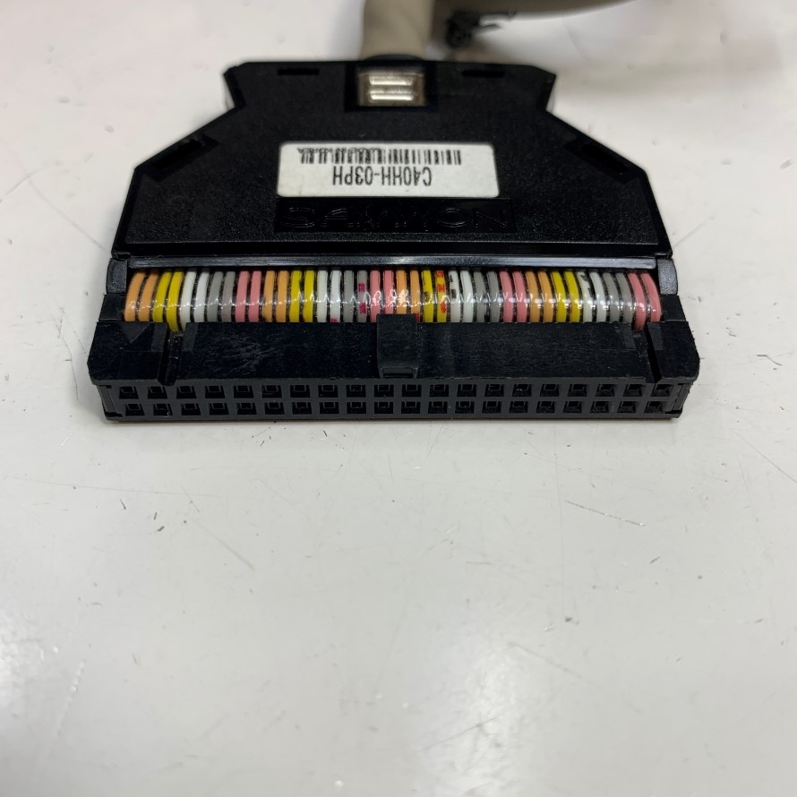 Cáp 0.3M 1ft C40HH-03PH Cable IDC 40 Pin Female to Female Pitch 2.54mm Round Cable IOLINK E341401 28AWG 80°C 30V OD 9.0mm For Servo Driver/PLC and Terminal Block Breakout Board MC-32NL-3