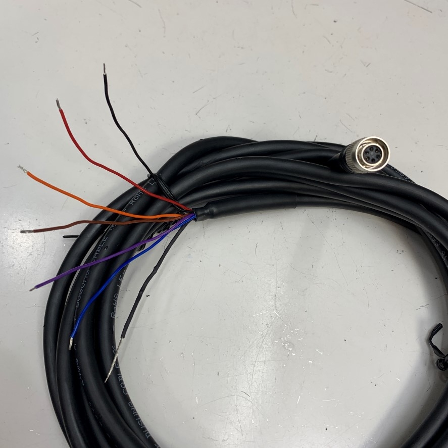 Cáp 3M 10ft  6P-300R-6LINE-HIK I/O & Power Cable Connector Hirose HR10A-7P-6S(73) 6 Pin Female to 6 Core Open End For Industrial Camera Basler Hikrobot