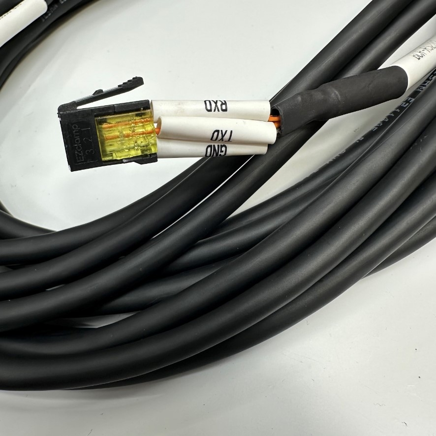 Cáp 7M 23ft BCR-RS232 Cable Connector DB9 Female Metal to E-CON EZ-CLAMP 3 Pin Male For RS232 Communication Data Cable