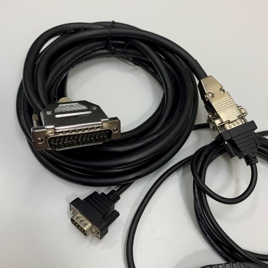Cáp USB to 2 Port RS232 Converter + Cáp Điều Khiển Chất Lượng Cao CNC DNC Setting RS232 Serial Cable DB9 Female to DB25 Male Dài 4.5M For Fanuc Data Software/Hardware & Machines