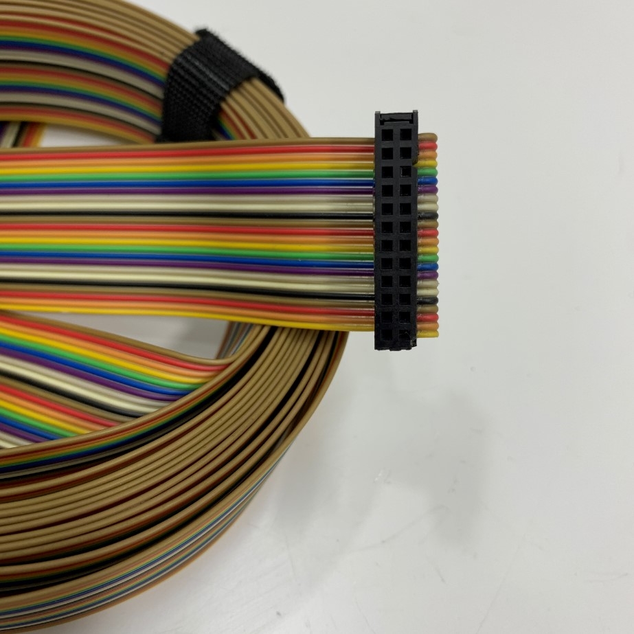 Cáp Flat Ribbon Rainbow Cable 10Ft Dài 3M FC-FD IDC 24 Pin 2.54mm Male to Female 26AWG 105°C 300V