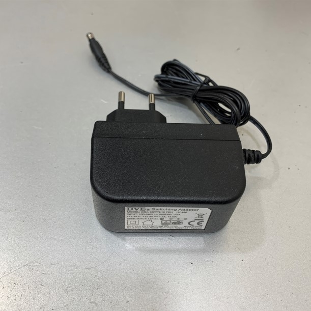 Adapter 12V 1.5A DVE DSA-18PFR-12 FEU Connector Size 5.5mm x 2.1mm