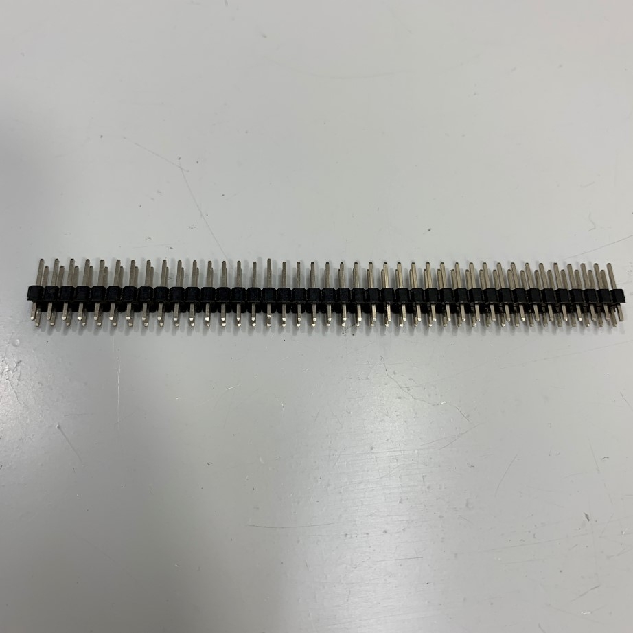 thumbnail image 2 of 100-Pack 2.54mm 2x40 Pin Male Straight Double Row Pin Header Strip Connector 2 of 4