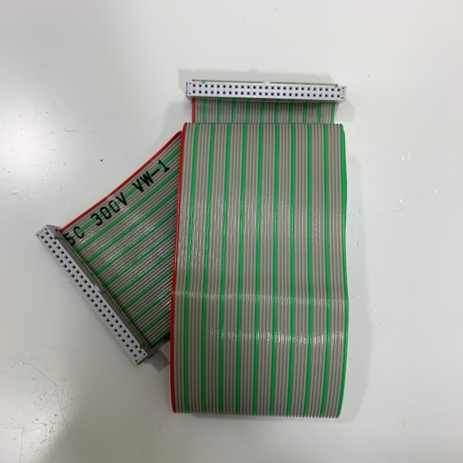 Cáp Bẹ Nhiều Mầu Dài 0.6M 2ft 50 Pin IDC FC 2*25 Pitch 2.54mm Flat Ribbon Data Rainbow Color 50 Wire x 1.27mm Cable E43842 UL2651 VW-1 105°C 300V 28AWG For Fanuc CNC Machines