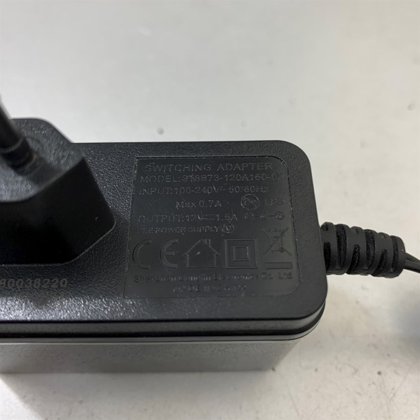 Adapter 12V 1.5A S18B73-120A150-OK Connector Size 5.5mm x 2.1mm