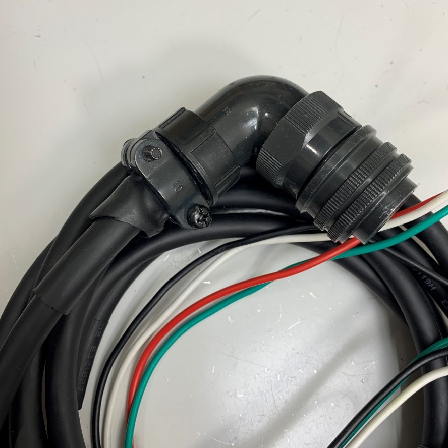 Cáp Nguồn Động Cơ 4M 13.3ft Right Angle Plug Connector DDK CE08-18-10SF 4 Pin Female to 4 Core For Servo Motor Power Original Cable