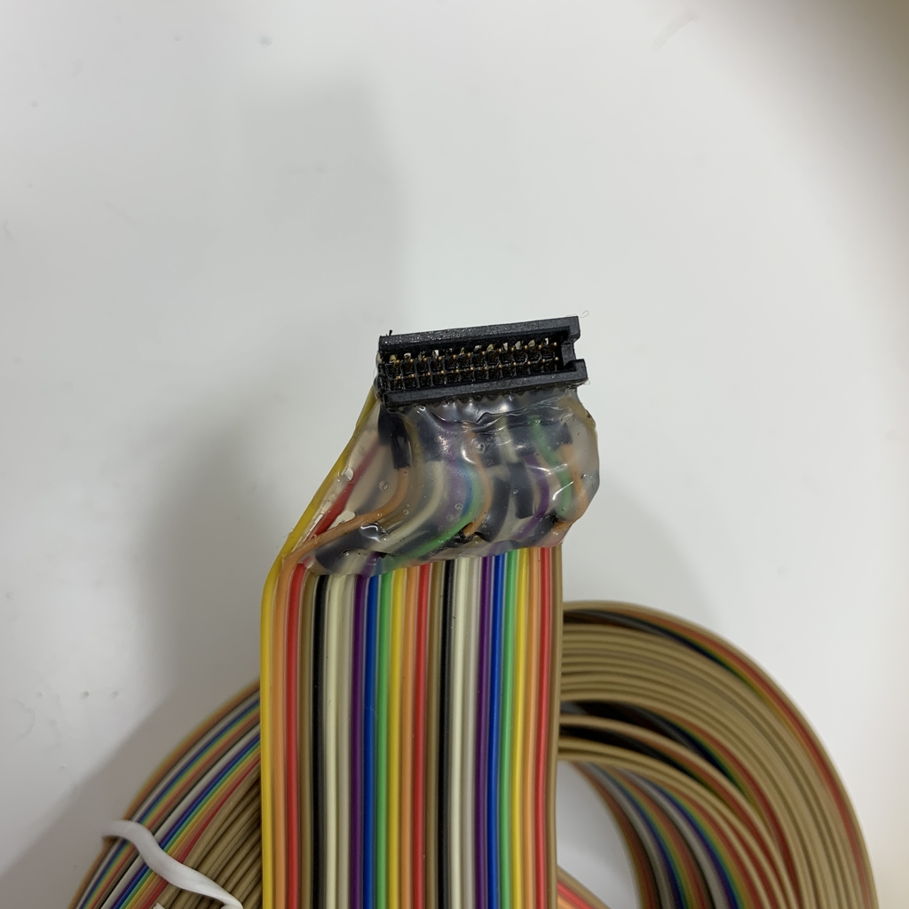 Cáp Bẹ Nhiều Mầu Dài 4M FC-FD IDC 24 Pin 1.27mm Pitch Flat Ribbon Rainbow For PLC Delta DVP10SX11R CPU Module and DVP16SP11R DIGITAL IO Module
