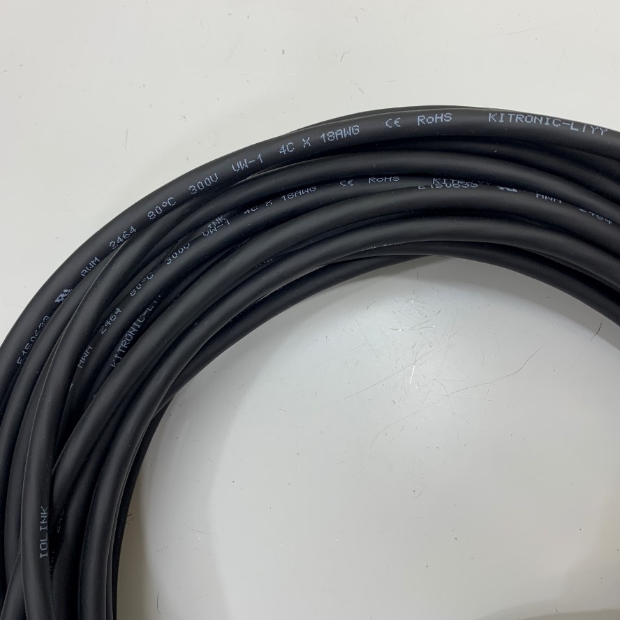 Cáp Original MR-PWCNK1-13.5M SAMWON IOLINK Dài 13.5M 45ft For Mitsubishi Servo Encoder Cable E150633 4C X 18AWG 80°C 300V VW-1 KITRONIC-LiYY IOLINK in Korea