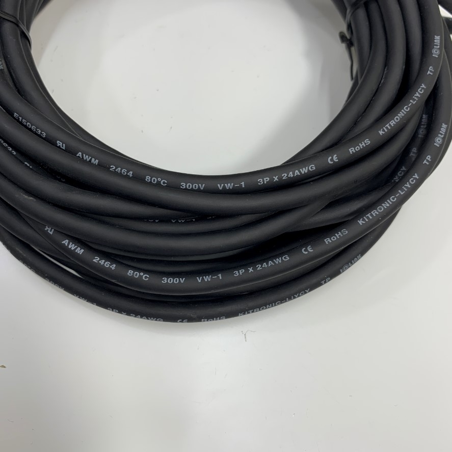 Cáp Original MR-EKCBL10M-L SAMWON IOLINK Dài 10M 33ft For Mitsubishi Servo Encode Cable E150633 24AWGX3P VW-1 80°C 300V KITRONIC-LiYY IOLINK in Korea