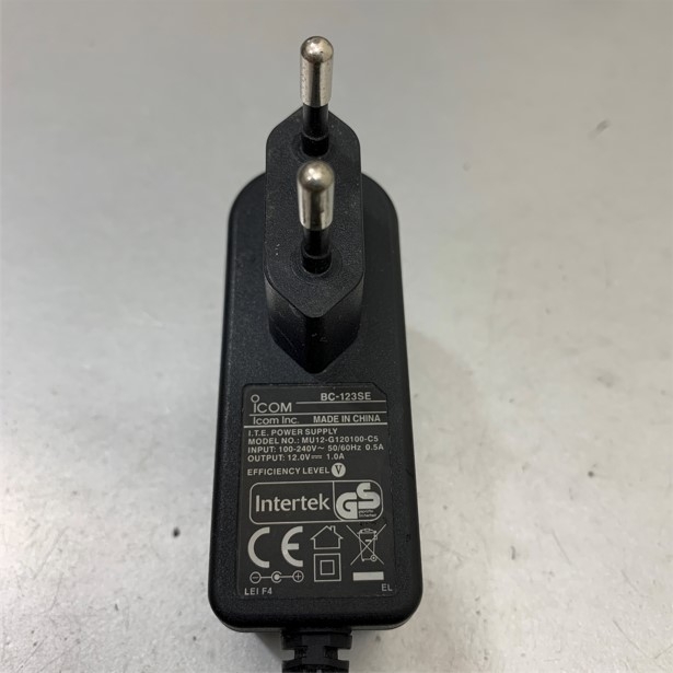 Adapter 12V 1A ICOM BC-123SE Connector Size 5.5mm x 2.1mm