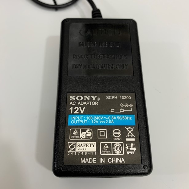 Adapter 12V 2A SONY SCPH-10200 Connector Size 5.5mm x 2.5mm