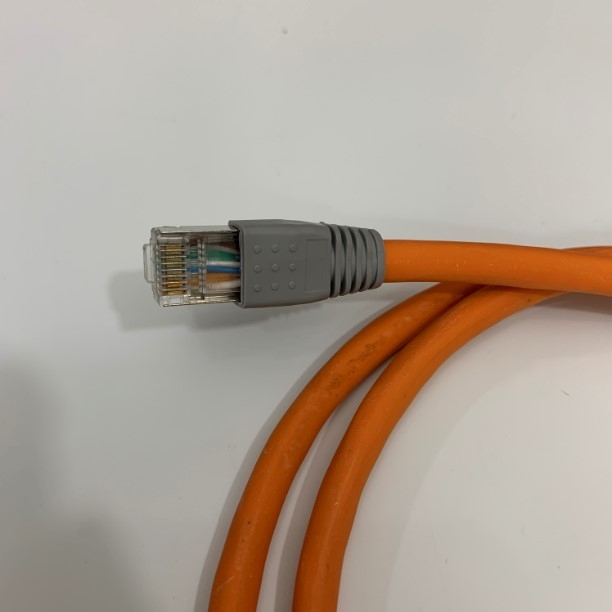 Dây Nhẩy Dài 1M CAT6A Nexans LANMARK F/FTP AWG23 Patch Cord 10 Gigabit Shielded 500MHz Cable Orange For Industrial Ethernet Network