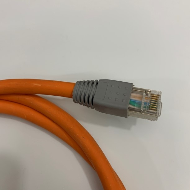 Dây Nhẩy Dài 1M CAT6A Nexans LANMARK F/FTP AWG23 Patch Cord 10 Gigabit Shielded 500MHz Cable Orange For Industrial Ethernet Network