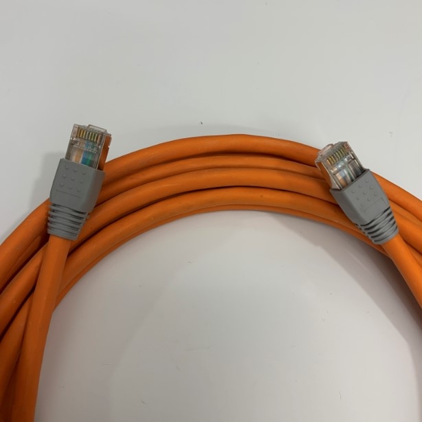 Dây Nhẩy Dài 5M CAT6A Nexans LANMARK F/FTP AWG23 Patch Cord 10 Gigabit Shielded 500MHz Cable Orange For Industrial Ethernet Network