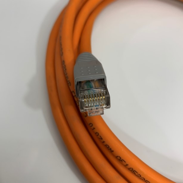 Dây Nhẩy Dài 3M CAT6A Nexans LANMARK F/FTP AWG23 Patch Cord 10 Gigabit Shielded 500MHz Cable Orange For Industrial Ethernet Network
