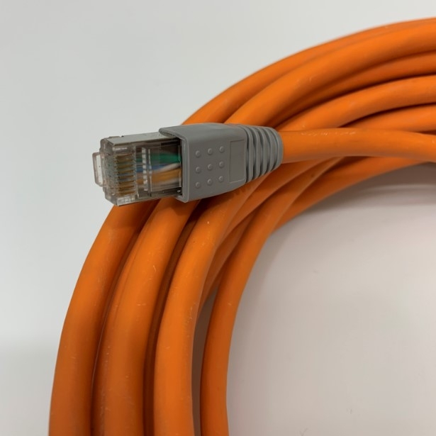 Dây Nhẩy Dài 10M CAT6A Nexans LANMARK F/FTP AWG23 Patch Cord 10 Gigabit Shielded 500MHz Cable Orange For Industrial Ethernet Network