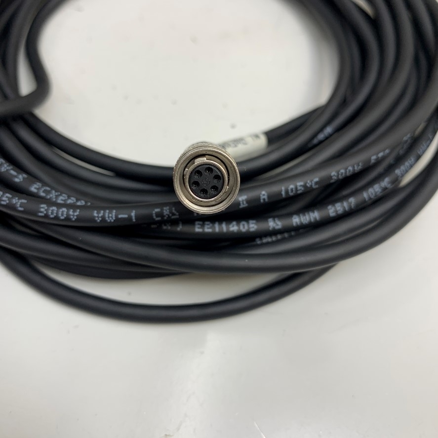 Cáp 7M Power Cable Connector Hirose HR10A-7P-6P(73) 6 Pin Female to 2 Core For Basler AVT GigE Sony CCD Industrial Camera Power Signal Cable