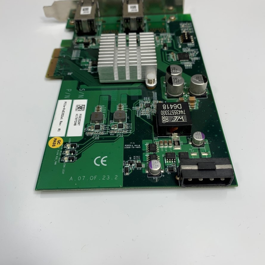 Card Mạng ADLINK PCIe-PoE352at Rev.A1 POE253AT PCI E X4 to 2 Port Dual RJ45 LAN Intel(R) I350 Gigabit Ethernet Controller Camera Capture Card For Basler Industrial GigE Camera